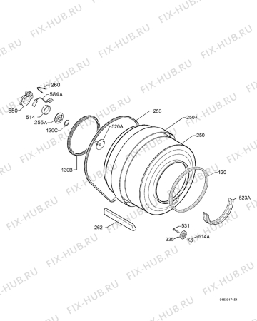 Взрыв-схема сушильной машины Aeg Electrolux TN95579 - Схема узла Functional parts 267